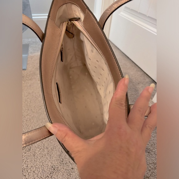 Stunning Kate Spade rose gold Tinsel Glitter Tote - Picture 6 of 9